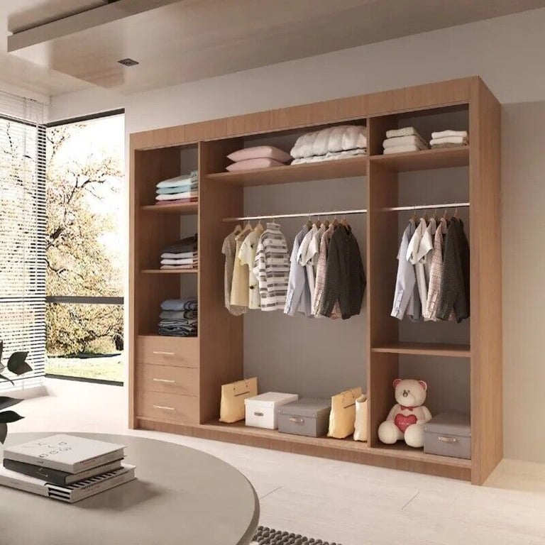 ⚡🌟Brand New 2 or 3 Doors Sliding Wardrobe with Mirrors in High Gloss or Matte Finish 