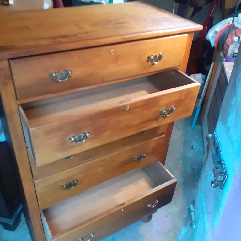 Satin walnut chest