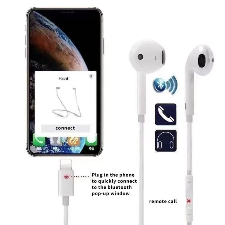 Wired Earbuds For iPhones/ Tabs , in-Ear Headphones