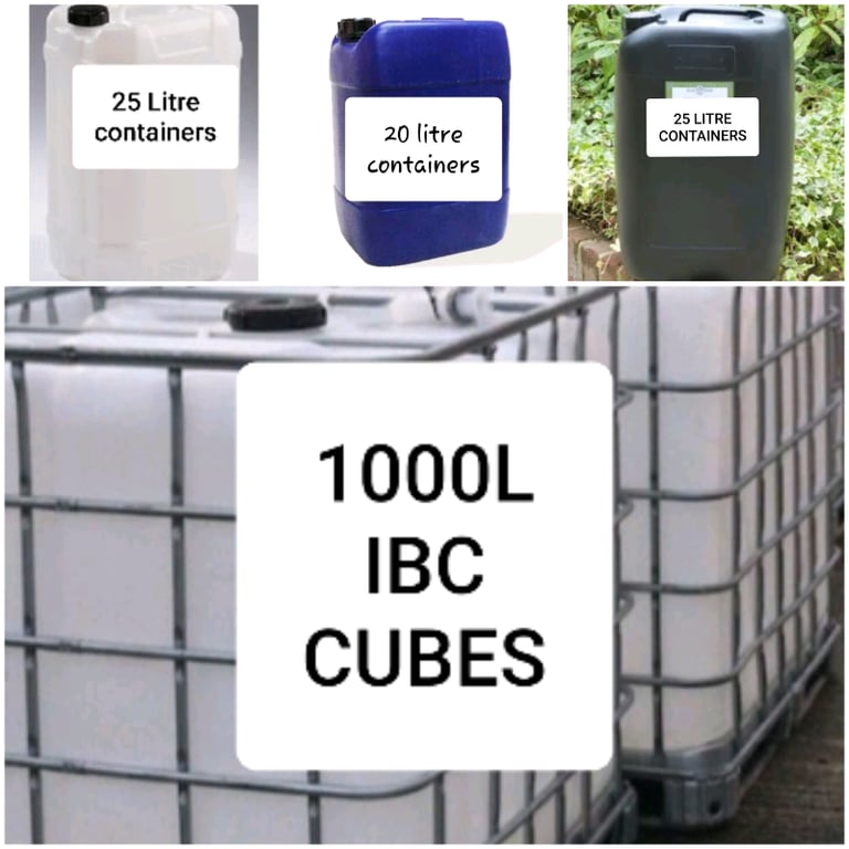 1000L 1000 L LITRE 25L 25 IBC CUBES CONTAINERS DRUMS JARS BARRELS OIL