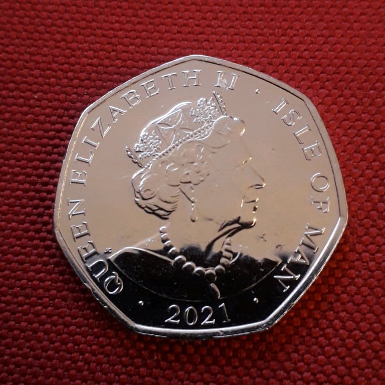 50p 2021 - QEII 95th Birthday Isle of Man coin