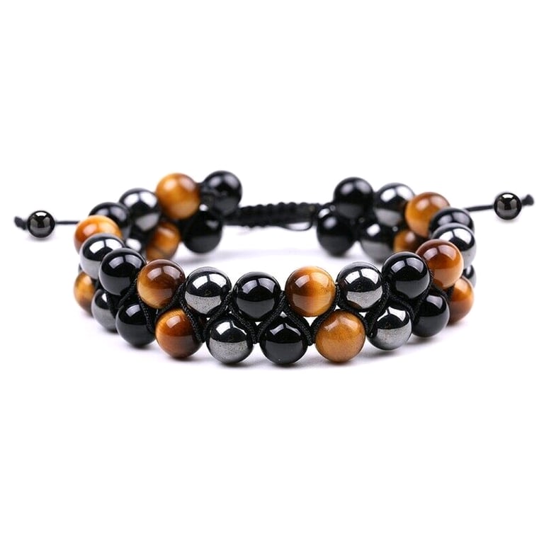 image for Brand New Unisex Double Layer 7 Chakra Stone Bead Bracelet