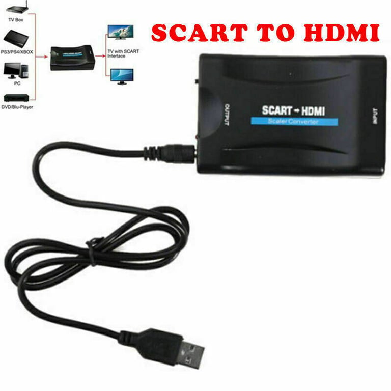 1080P HDMI To SCART   Composite Video Converter Audio Adapter for DVD SKY BOX