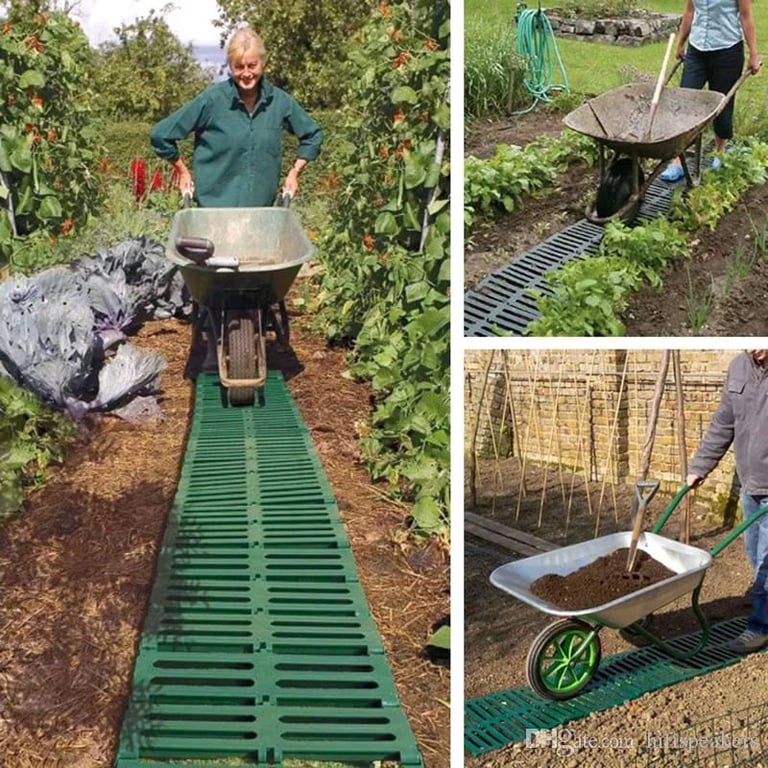 image for Used Roll Out Green Plastic Track Path 9ft 6 long x 1ft 3ft wide