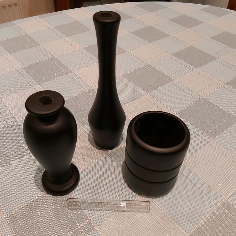 Desk or Dressing Table Wooden Pots Set