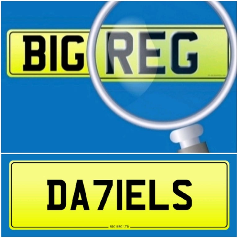 DANIELS PRIVATE REGISTRATION NUMBER PLATE REG
