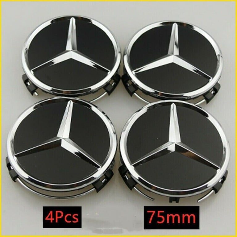 image for New 75mm Wheel Center Caps Car Logo Emblem Badge Fits Merce