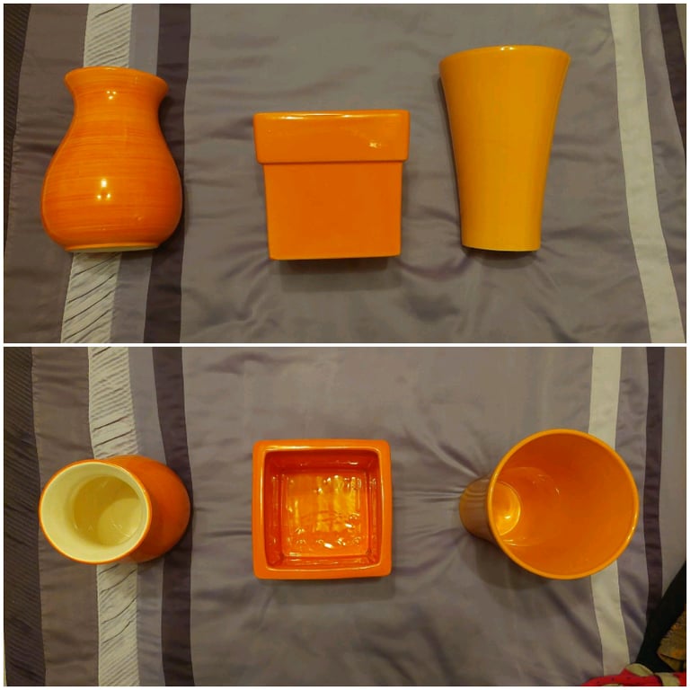 image for Orange ceramic vases/pot