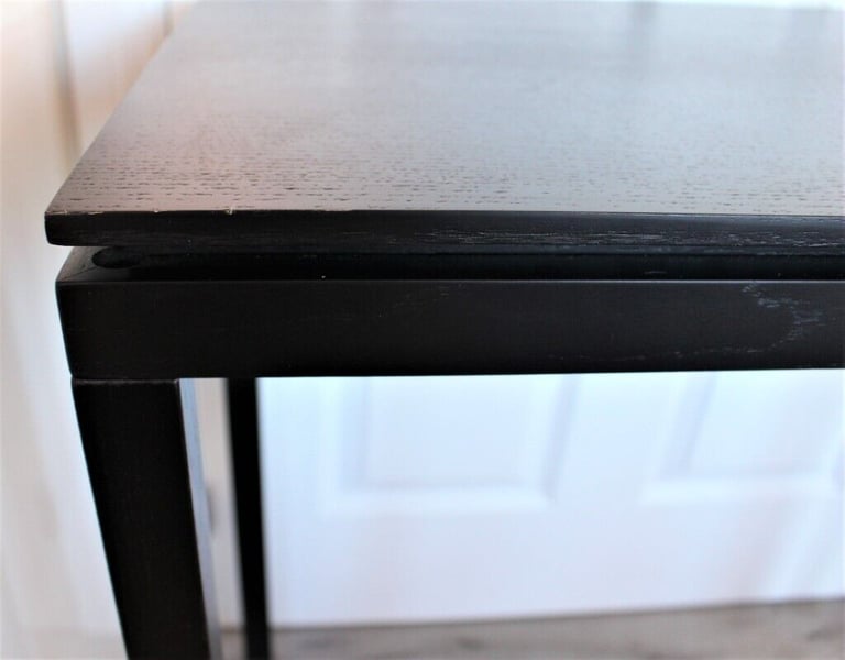 Gillmore Cordoba British Design Small Black Oak Veneer Dining Table Kitchen