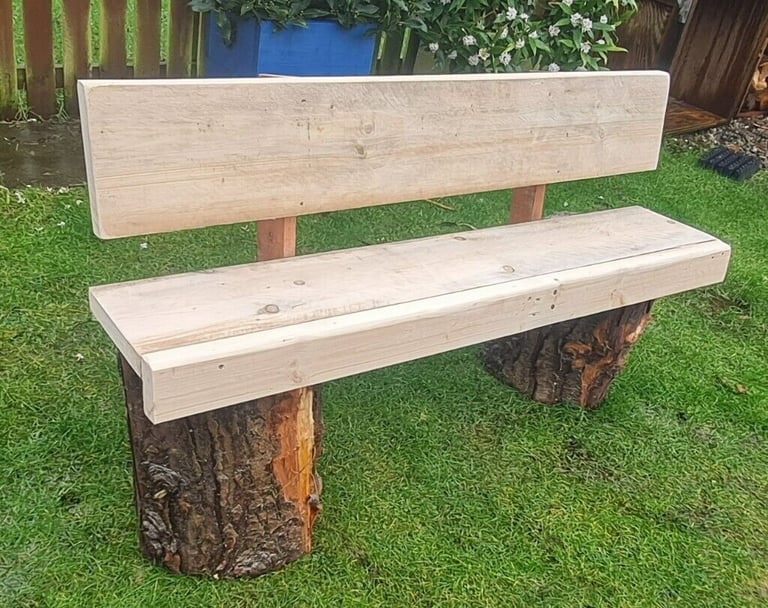 Double Log Leg Bench Handmade