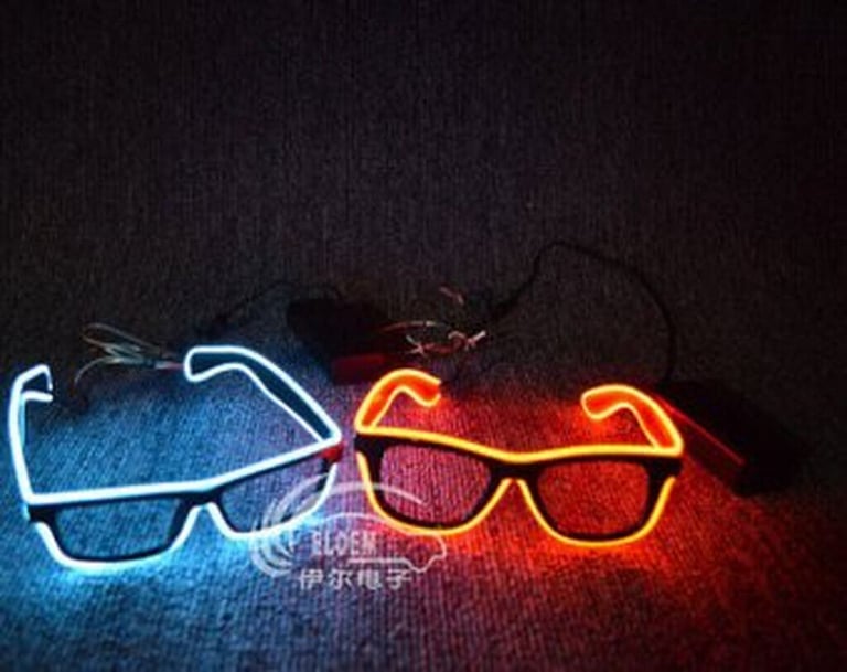COOL MANIA LED NEON WAY FARER SUN GLASSES LIGHTING STAG PARTY 3 MODES STROBE.*