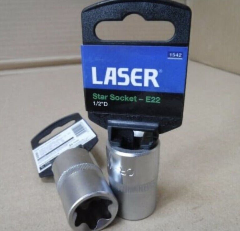 image for Brand New 2x E22 Female Torx Star Socket, ½-inch square drive sockets