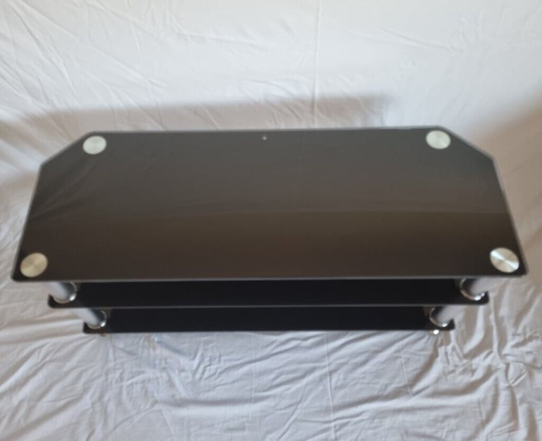 Black Glass Television Stand- Brand New Seal Packed