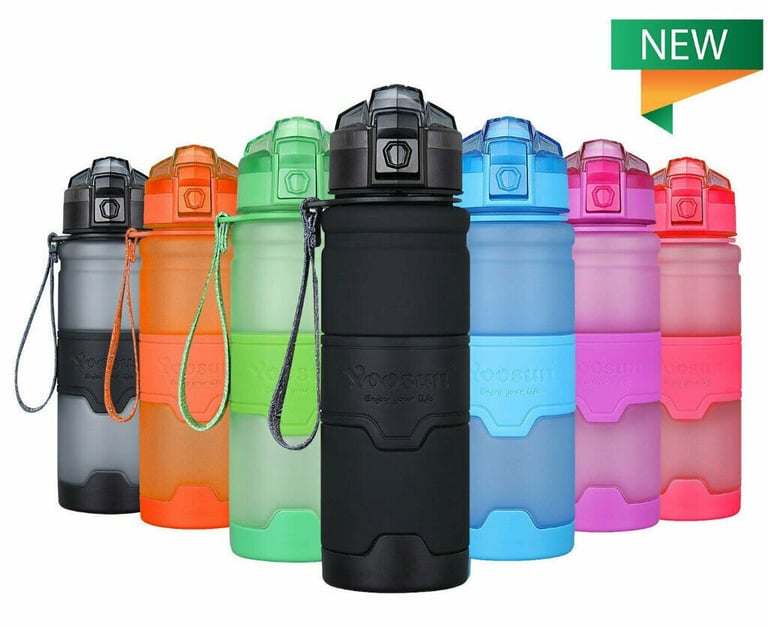YOOSUN SPORT WATER BOTTLE BPA FREE LEAK PROOF DRINKS ECO TRAVEL FLUID CONTAINER.