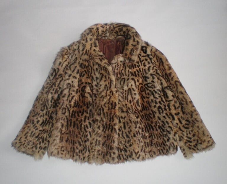 Beautiful Real Wildcat Fur Jacket / Coat, size S/M