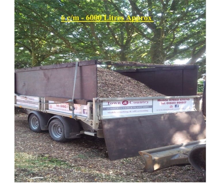 image for WOODCHIP, GARDEN MULCH, WOOD CHIPPINGS, NORWICH NORFOLK SUFFOLK BULK LOADS, BARK, FOR MULTIPLE USE