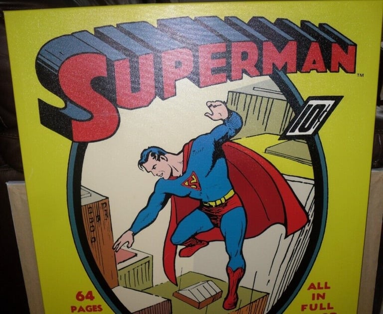 DC Comics Superman Issue 1 Pop Art Huge Canvas Wall Art Print