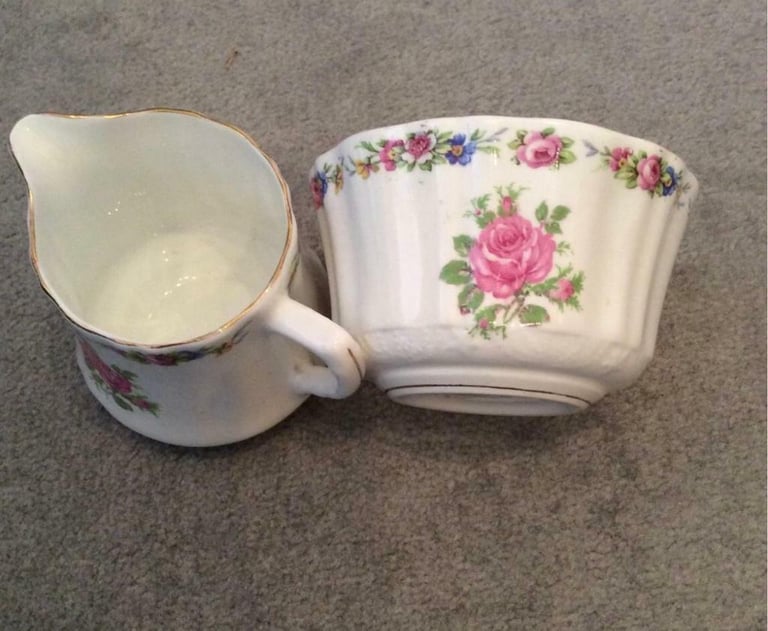 Royal Stuart Sugar Bowl and Creamer