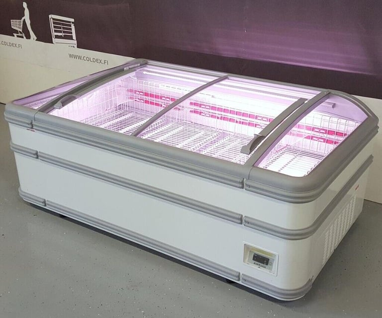 image for Refurbished Ex Lidl Supermarket new Design LED Light 2m & 2.5m Commercial Chest Freezer