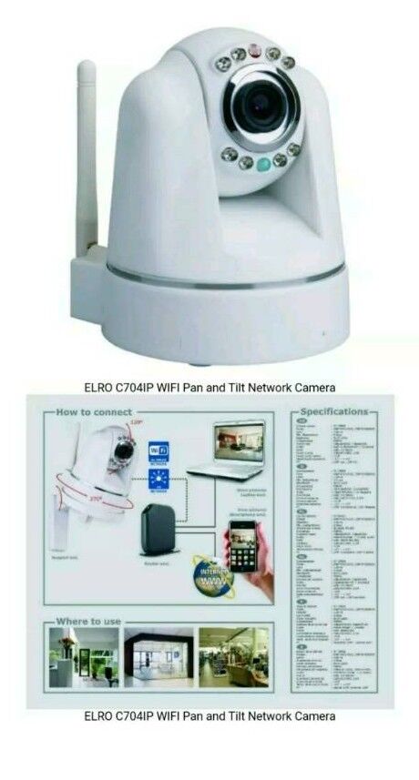 ELRO C704IP WIFI Pan and Tilt Network Camera