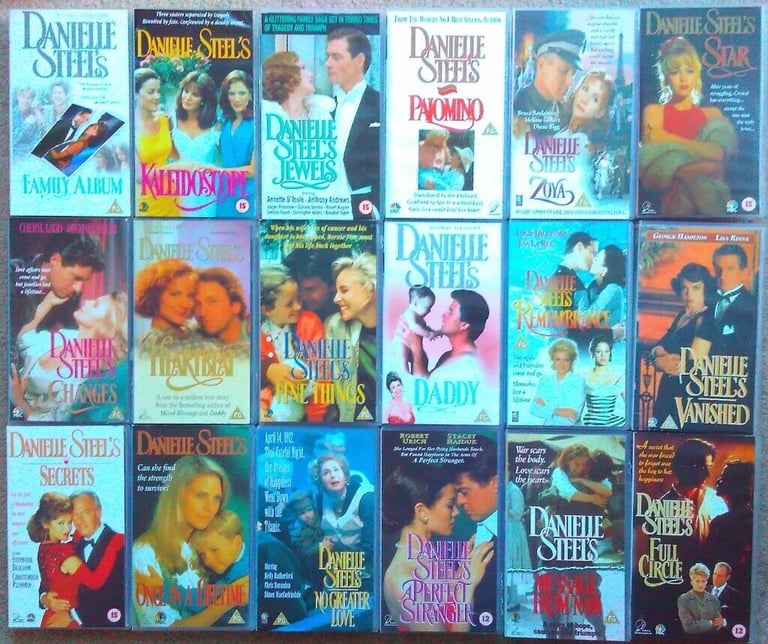 image for 18 x DANIELLE STEEL genuine original VHS video tapes, one careful owner, excellent condition
