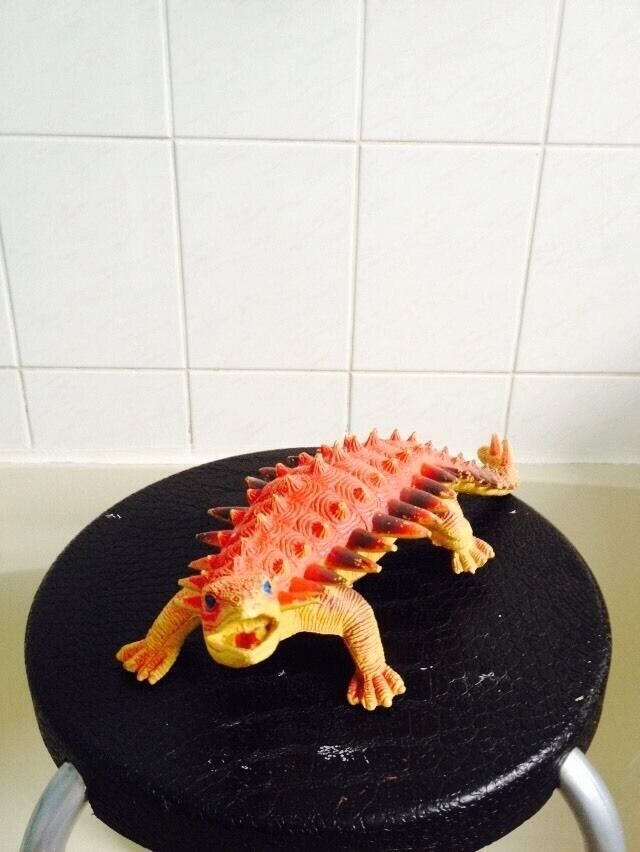 Orange Great Quality Hard Solid Detailed Ankylosaur Model Animal Figure Toy