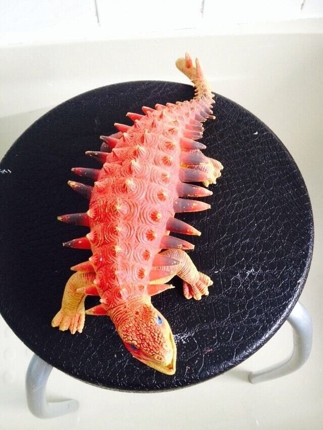 Orange Great Quality Hard Solid Detailed Ankylosaur Model Animal Figure Toy