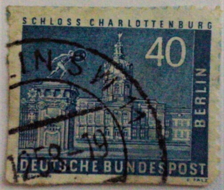 image for GERMANY : BERLIN POST 1956 40pf POSTAGE STAMP