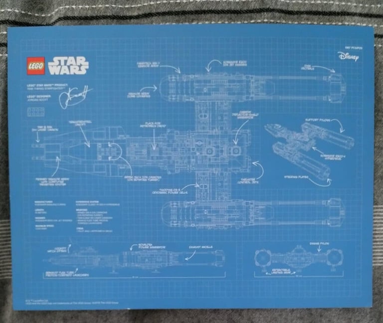 LEGO 75181 Y WING BLUEPRINT COLLECTABLE