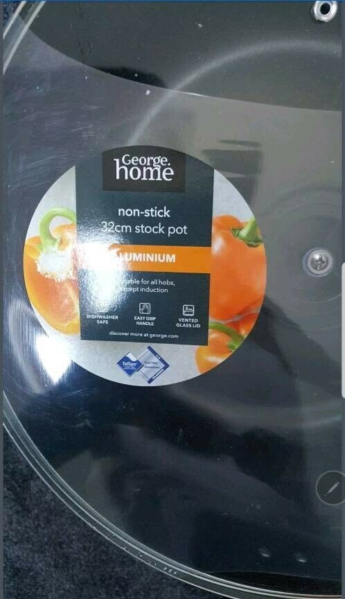 Kitchen Cookware Non-Stick Stockpot Aluminium 32Cm New