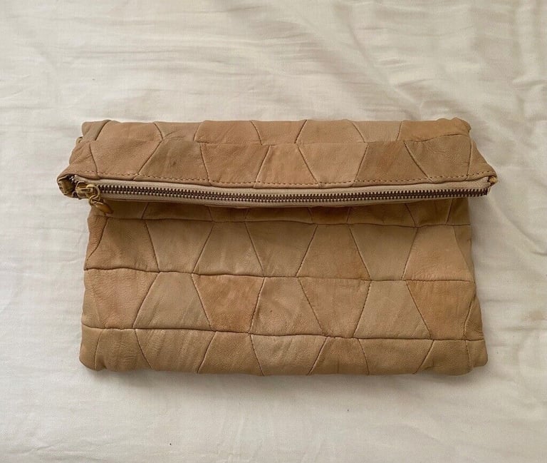 image for Asos beige clutch bag 