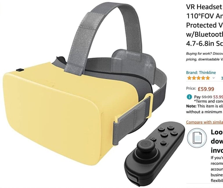 image for Virtual Reality Headset  With Remote Controller