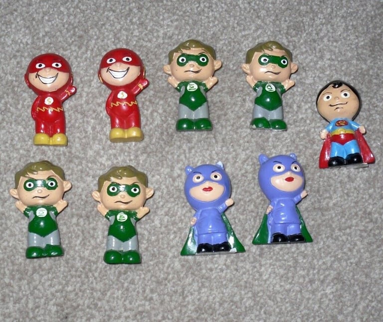 image for Bundle 10 Super Heroes Mini Ceramic Decorative Figures Iron Man Green Lantern