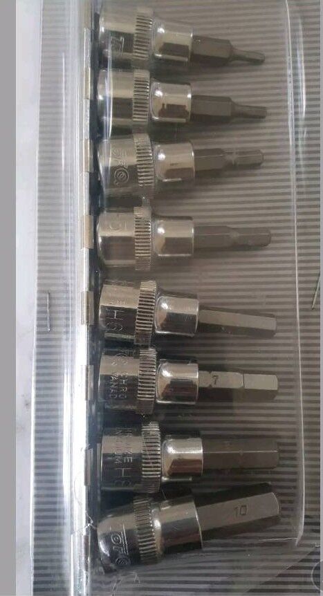 torq 8 piece hex bit socket rail