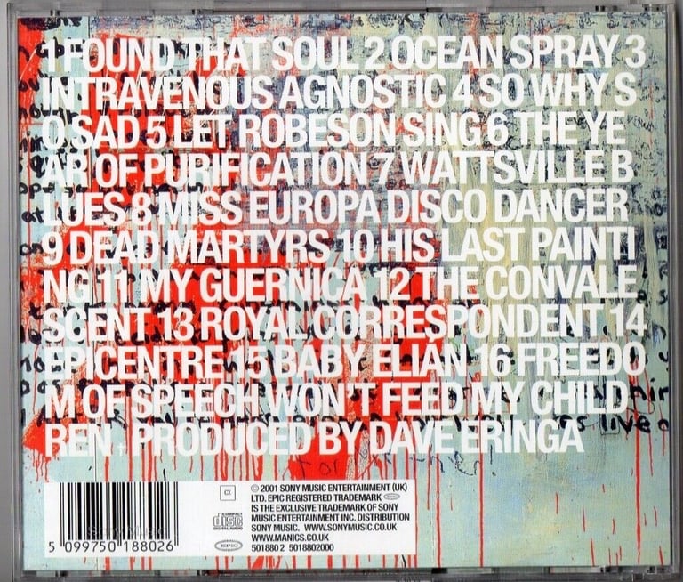 Manic Street Preachers TWO CD Albums - Know Your Enemy & Forever Delayed (Greatest Hits)