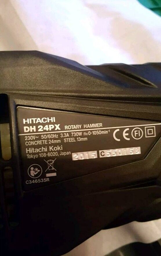 HITACHI DH24PX/J1 CORDED SDS PLUS DRILL 230V