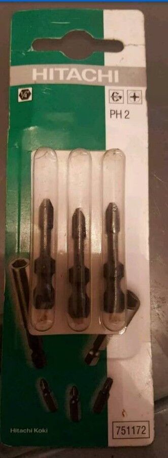image for Hitachi PH2  751172 quarter inch screwdriver bits