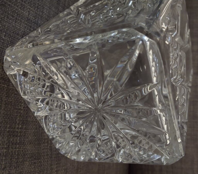 Vintage Square Crystal Decanter + 4 Whisky Glass Tumbler Set - Scotch Malt