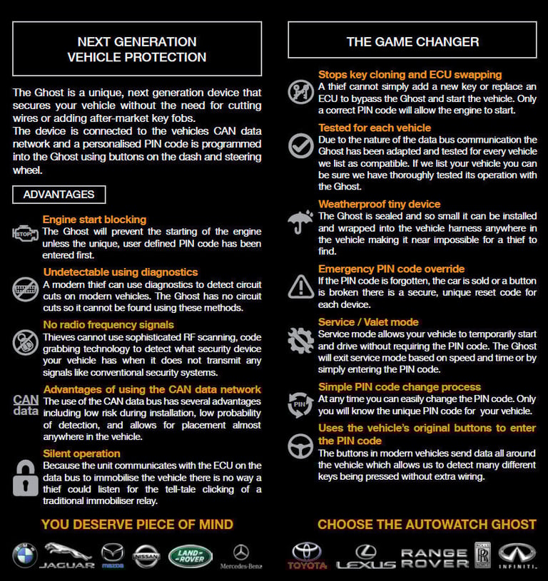Autowatch Ghost 2 immobiliser 