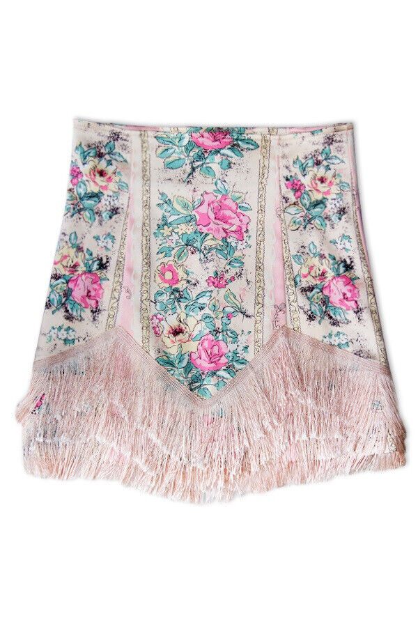 image for Wheels & Dollbaby Rose Marie Antoin Marie Antoinette Fringed Mini Skirt - Size 10 AUS, 8 UK