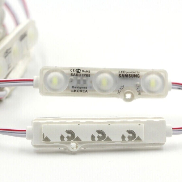 50Pcs Super Bright 12V Powered LED Module Lights Waterproof Self-Adhesive Backing