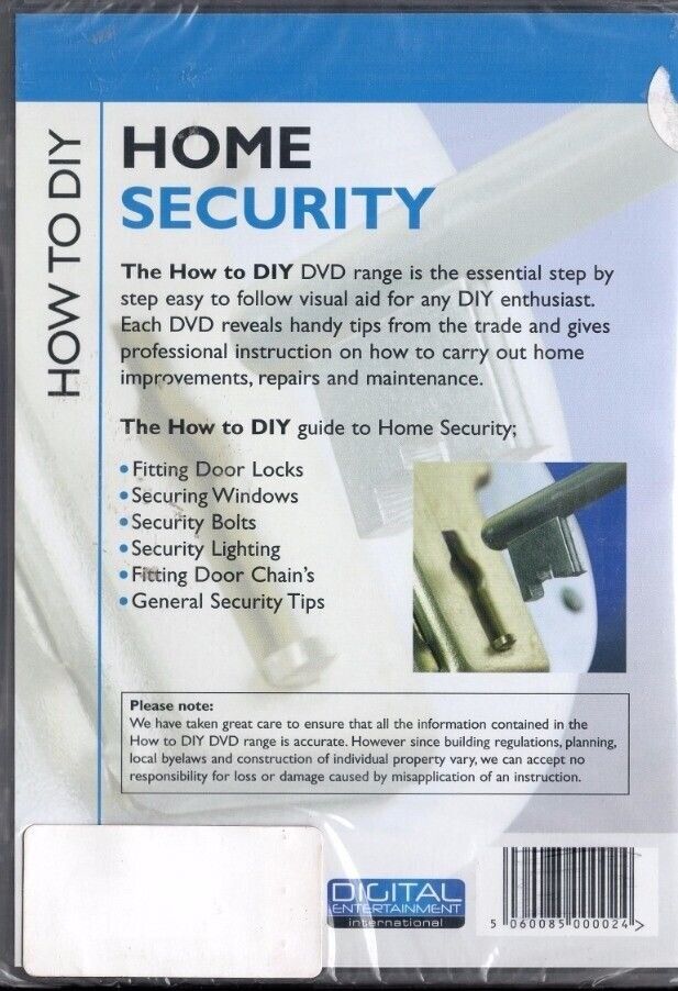 New and Sealed Hot To D.I.Y. - Home Security (DVD)