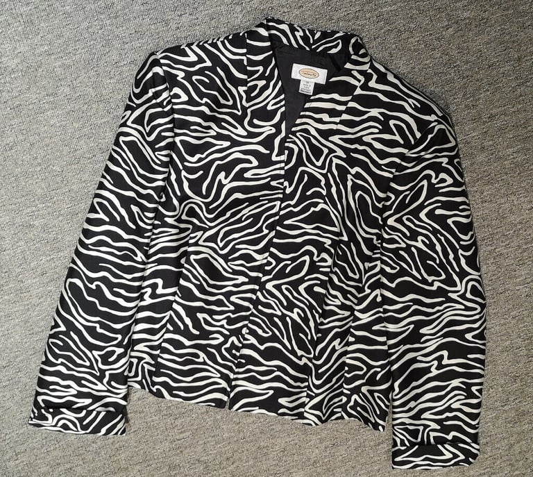 image for Talbots black and white short jacket