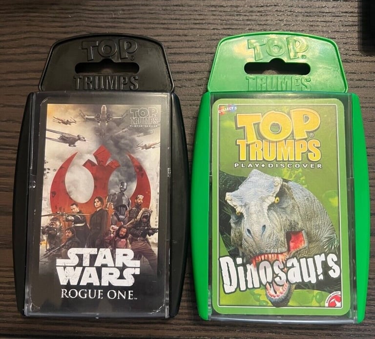 image for Top Trumps Star Wars Rogue One, and Dinosaurs, sets of cards