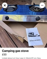 Twin burner gas stove