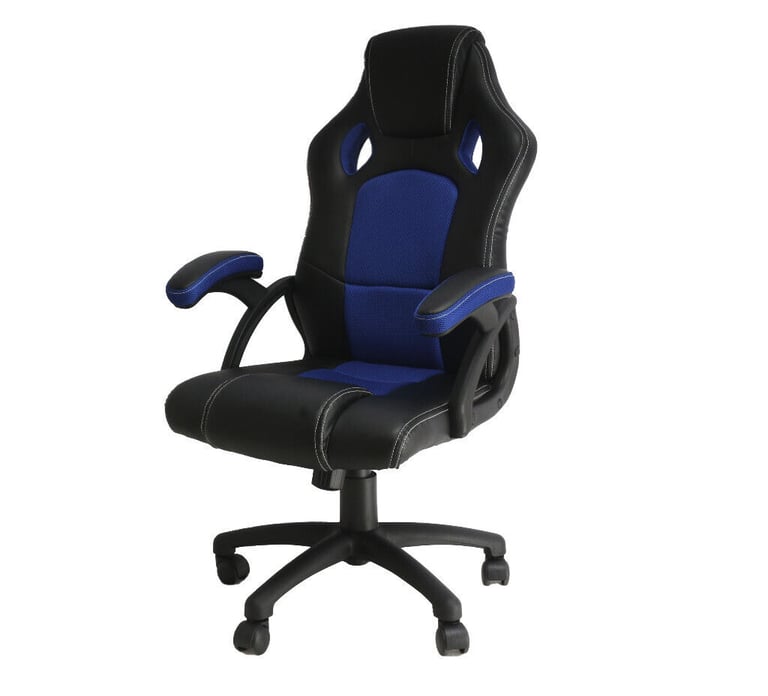 New BLUE PC XBOX PS5 Gaming Computer Chair Ergonomic Adjustable Swivel Recliner Laptop Office Home