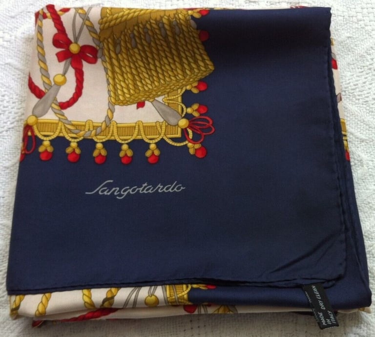 image for Langotardo, Made in Italy, 100% silk, slight mark in one corner, Size 34''x34''