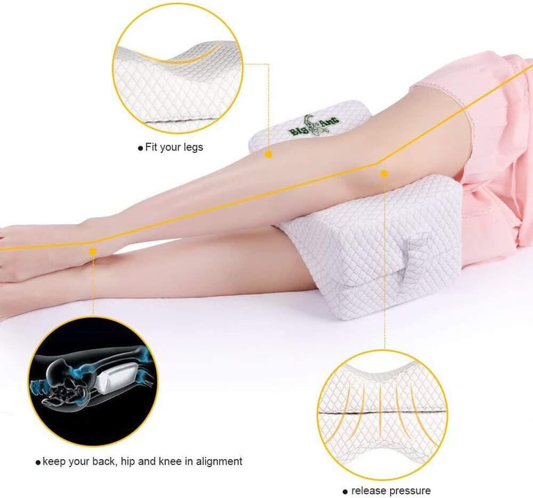 BIG ANT KNEE PILLOW MEMORY FOAM COMFORT CUSHION ORTHOPAEDIC LEG SUPPORT & BONUS*