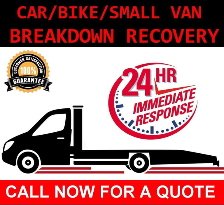 CAR BIKE BREAKDOWN RECOVERY TRANSPORT TOW TRUCK SERVICES ACCIDENT JUMP STARTS FLAT TYRE AUCTION M25