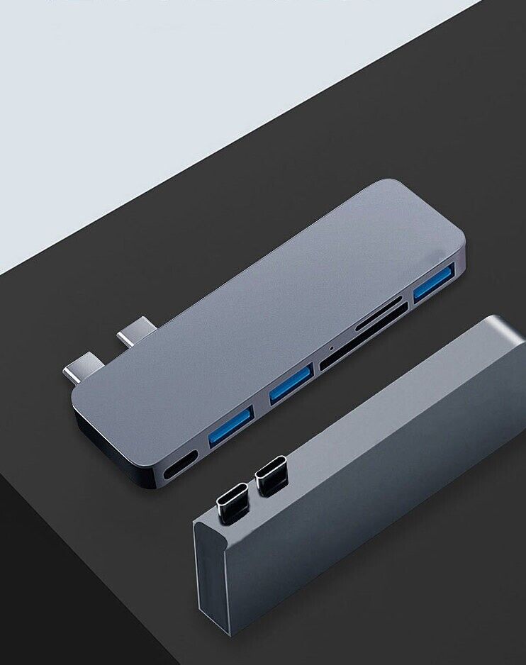 6 in1 USB-C Hub Adapter For MacBook Pro, MacBookAir